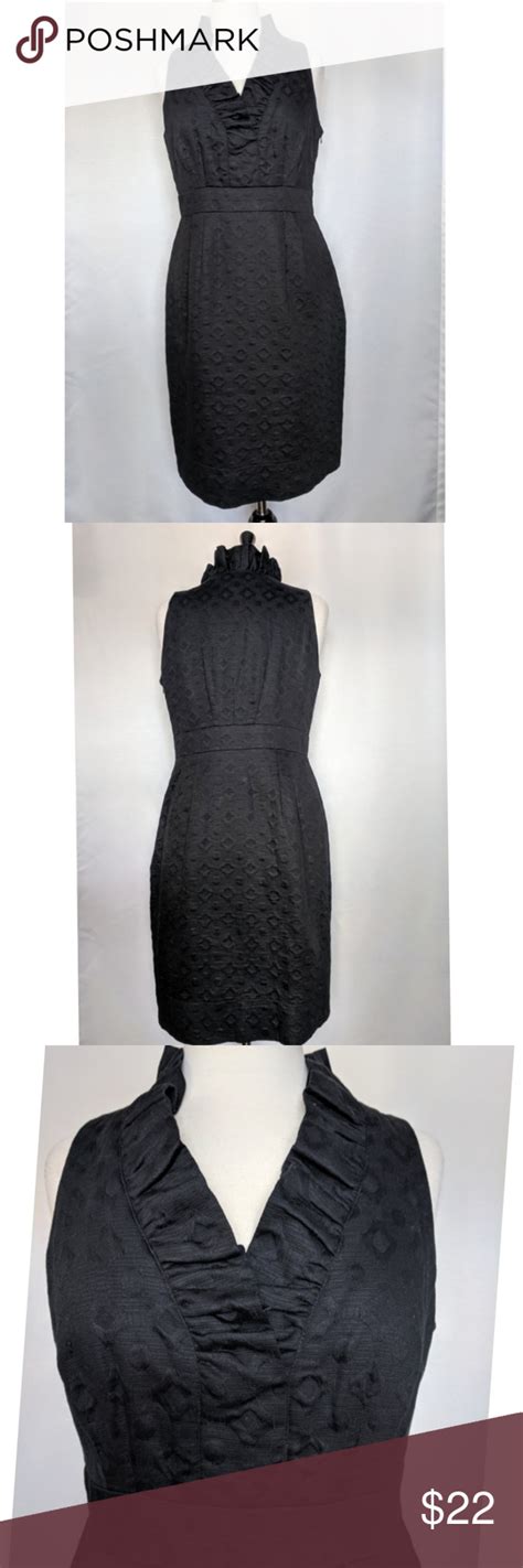 Dress Barn Sleeveless Dress In Black Jacquard Dress Barn Sleeveless