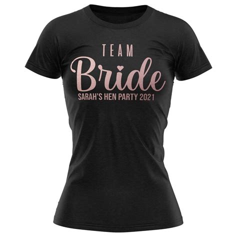 Personalised Hen Party T Shirts Team Bride T Shirt Hen Party Etsy Uk