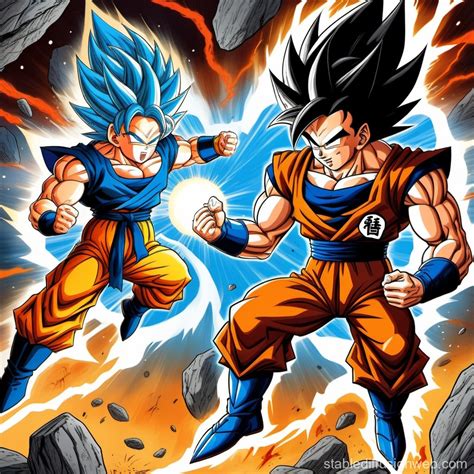 Dragon Ball Z Goku Vs Vegeta Stable Diffusion Online