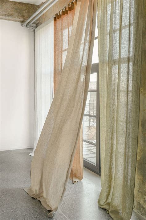 Natural Linen Curtains April Notes Neutral Curtains Sheer Linen