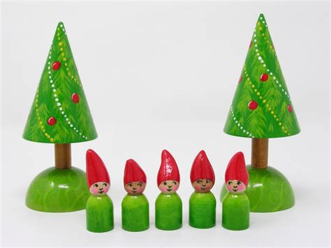 Mini Elves-set of 5 Elf Toy Elf Peg Doll Handmade Toy Kids - Etsy