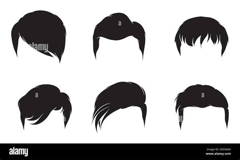 Hand Drawn Silhouette Of Men Hairstyle Illustration Stock Vector Image