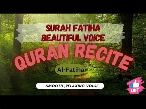 Most Beautifull Recitation Surah Fatiha Recitation With English