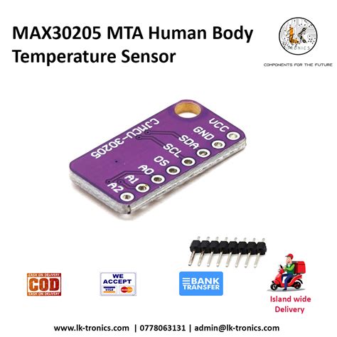 Human Body Temperature Sensor MAX30205 MTA | LK-Tronics