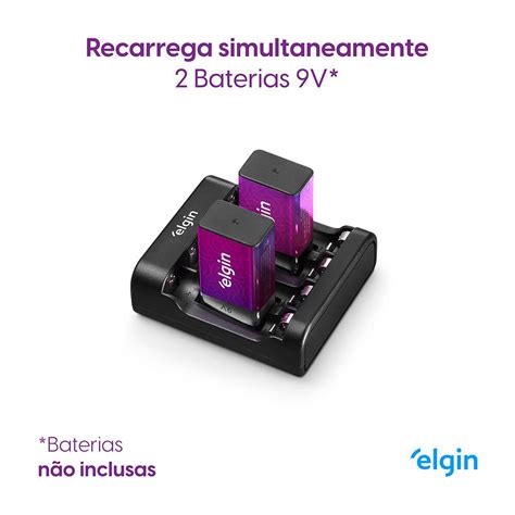 Carregador Para Pilha E Bateria AA AAA 46RSCUSB00 Elgin BT 1 UN