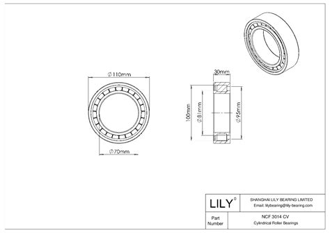 NCF 3014 CV Single Row Full Complement Cylindrical Roller Bearings