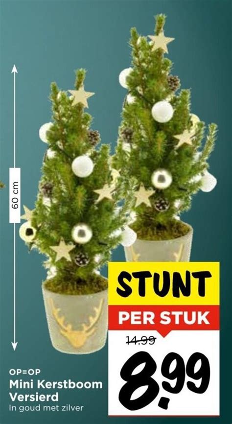 Mini Kerstboom Versierd 60cm Aanbieding Bij Vomar Voordeelmarkt