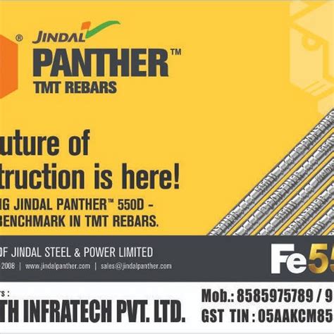 Jindal Panther D Tmt Rebars At Rs Kg Jindal Panthers Tmt Bars