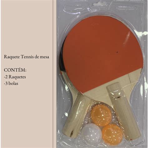 Raquete Ping Pong Mesa Kit Raquetes E Bolinhas Ou Kit Raquetes