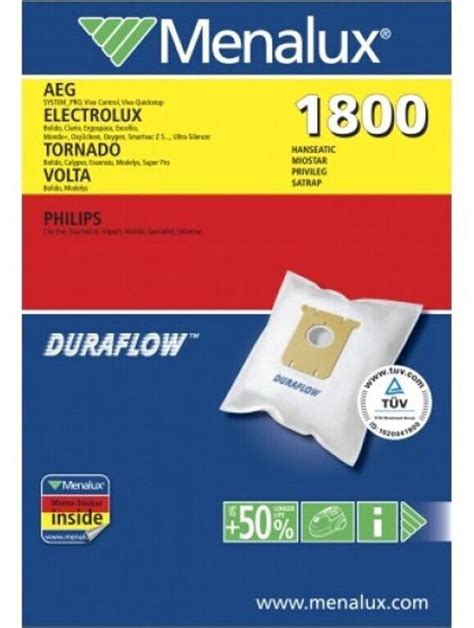 Menalux Dust Bag 1800 Duraflow Au Meilleur Prix Sur Idealo Fr