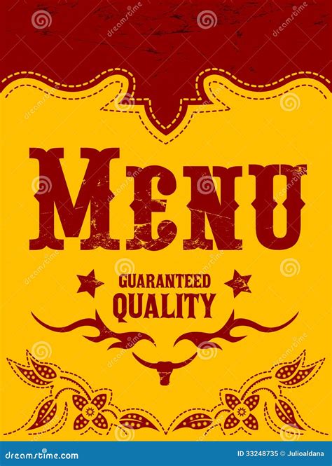Restaurant Menu Design Western Style Royalty Free Stock Photo Image