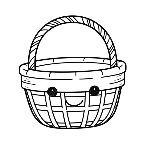 Empty Easter Basket Coloring Pages