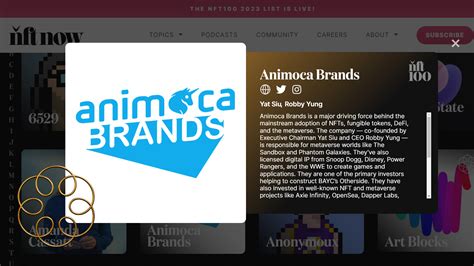 Animoca Brands Chosen As One Of Nft