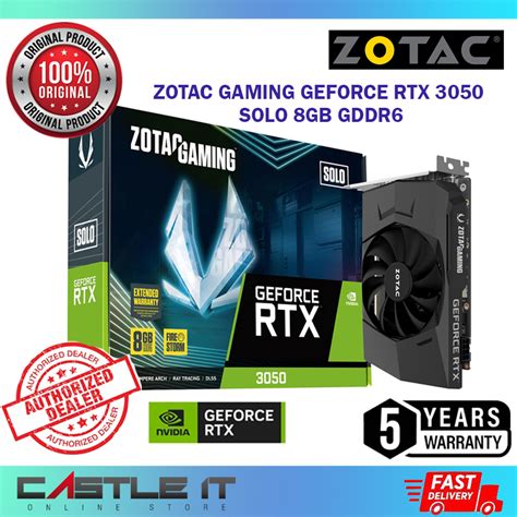 Zotac RTX 3050 8GB ECO SOLO 6GB SOLO GDDR6 Nvidia GeForce RTX3050