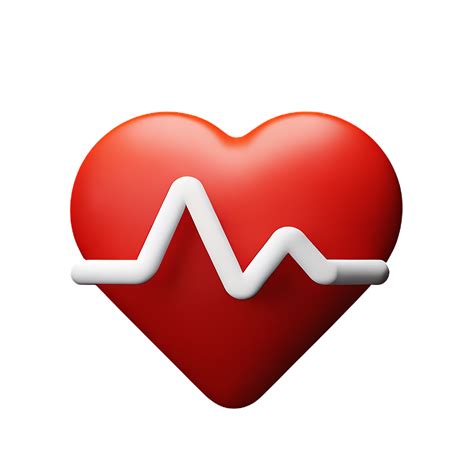 Heartbeat 3d Rendering Icon Illustration 29435688 Png