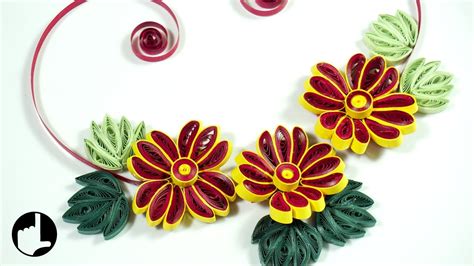 Paper Quilling Flowers Diy Wall Decor Handiworks116 Youtube