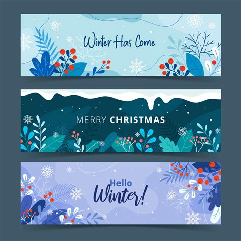 Winter Banner Template 13800468 Vector Art at Vecteezy