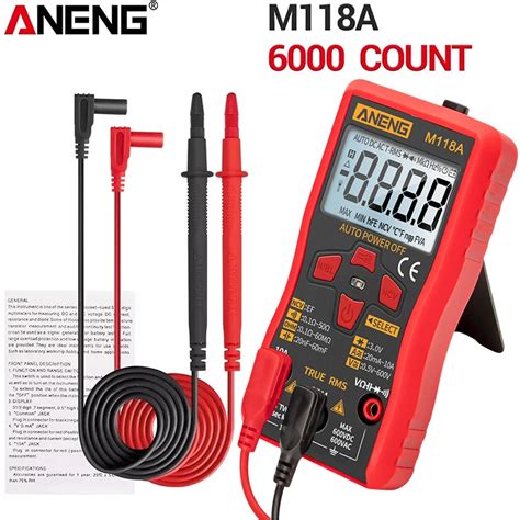 ANENG M118A Mini Multimetro Digitale Tester True RMS AC DC Misuratore