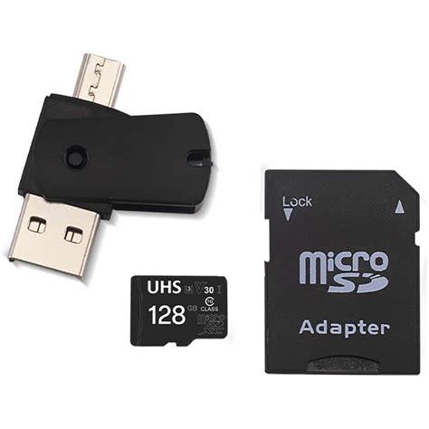 Cartão de memória micro SD 128gb Adaptador USB ultra classe 10