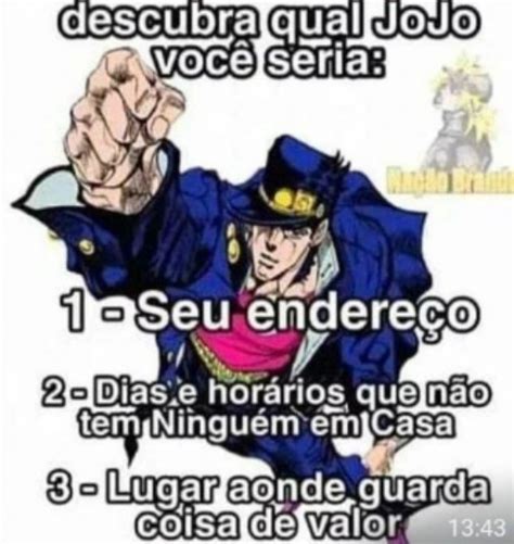 Descubra qual JoJo você seria Jojo s Bizarre Adventure Br Amino