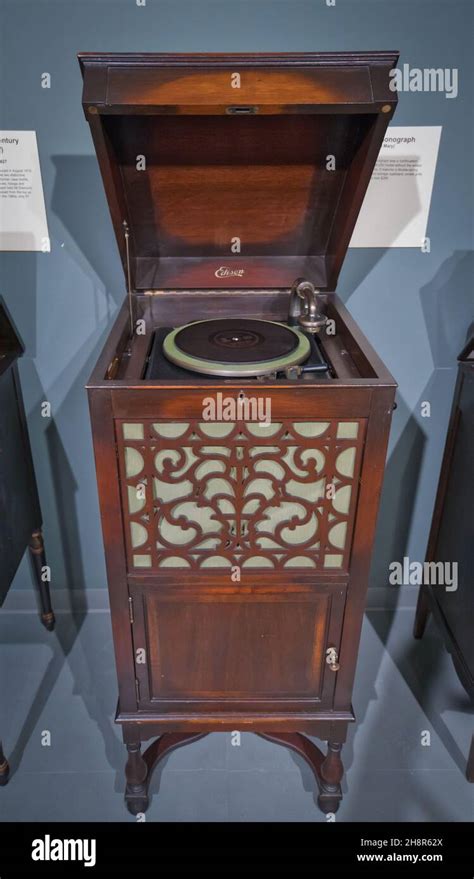 Edison phonograph in museum in Fort Myers, Florida Stock Photo - Alamy