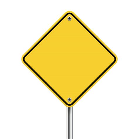 Blank Yellow Road Sign Stock Vectors Istock