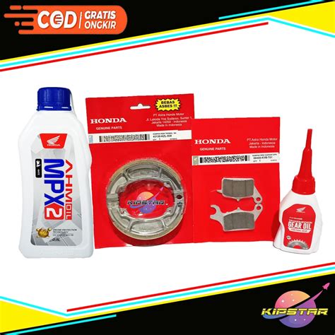 Jual Paket Kampas Rem Depan Belakang Oli Mpx Oli Gardan Honda Beat