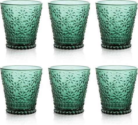 Ml Drinkglas Kleurglas Set Van Groene Waterglazen Met