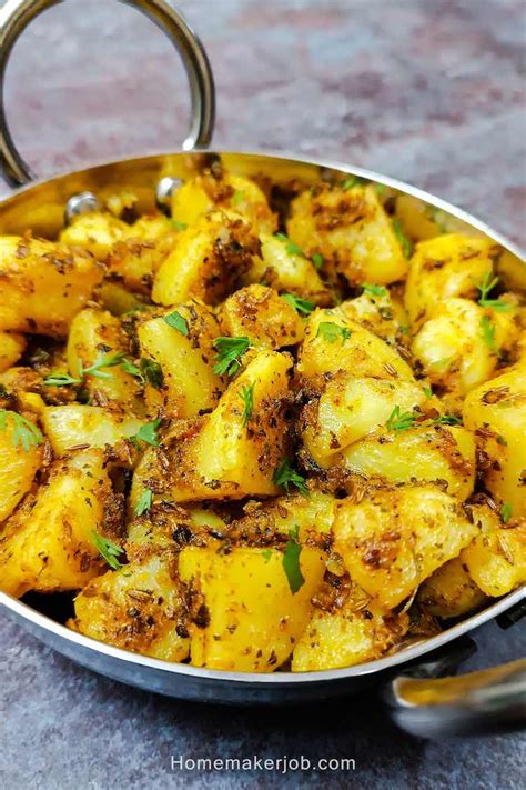 How To Make Jeera Aloo Dry Aloo Sabzi Indian Cumin Potatoes Recipe