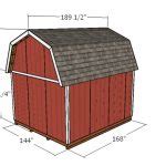 1214 Gambrel Shed Plans Overall Dimensions MyOutdoorPlans