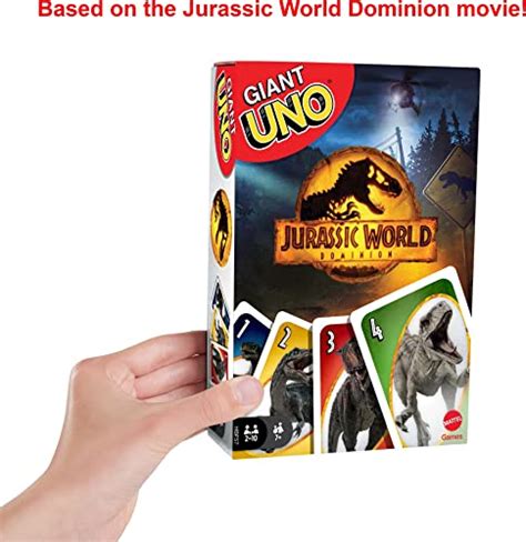 Snapklik Mattel Games Giant UNO Jurassic World Dominion Card Game