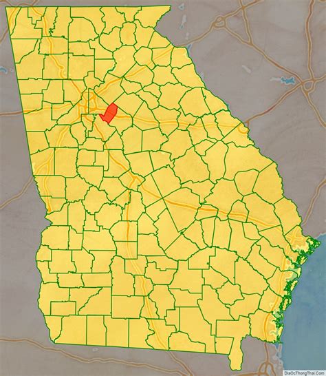 Map of Rockdale County, Georgia - Thong Thai Real