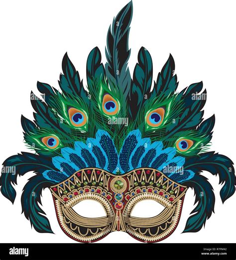 Colorful Festival Mask Feathers Vector Hi Res Stock Photography And