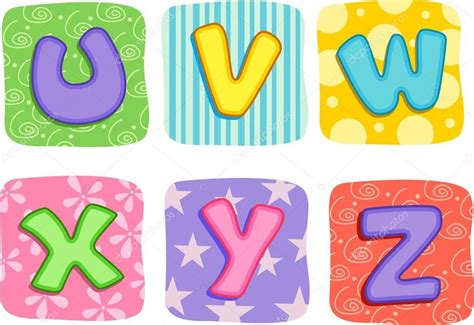 Illustration Of Quilt Alphabet Letters U V W X Y Z Lettering Alphabet