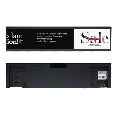 Customized 28 Inches Long Supermarket TFT LCD Type Shelf Strip Display