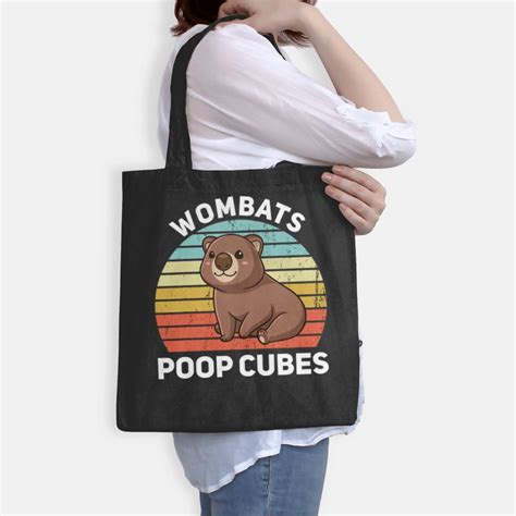 Wombats Poop Cubes Funny Wombat Kawaii Chibi Wombat Quote Bags Sold By