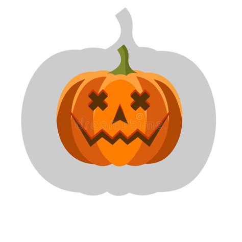 Scary Spooky Pumpkin Jack O Lantern With Creepy Toothy Smile Stock