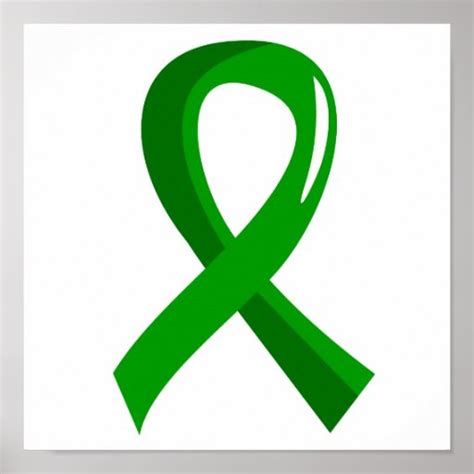 Organ Donation Green Ribbon 3 Print Zazzle