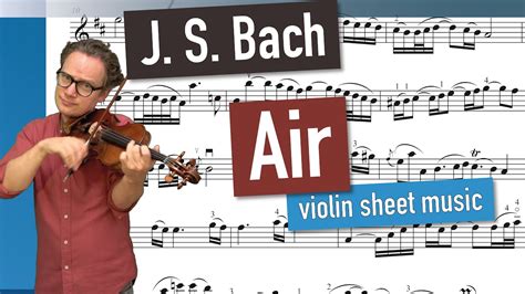 J S Bach Air On The G String Suite No 3 Bwv 1068 Violin Sheet Music Piano