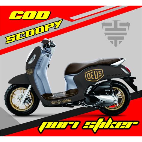 Jual Stiker Cutting SCOOPY DEUS Ex Machina Cutting Stiker Striping