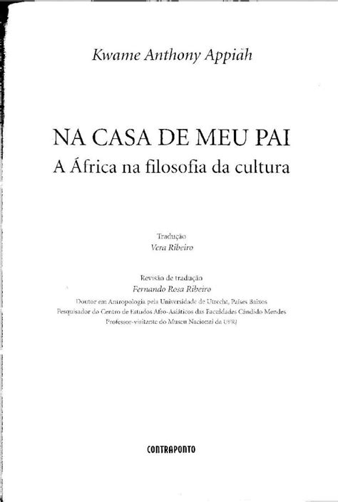 PDF APPIAH Kwame Anthony A Invenção Da África DOKUMEN TIPS