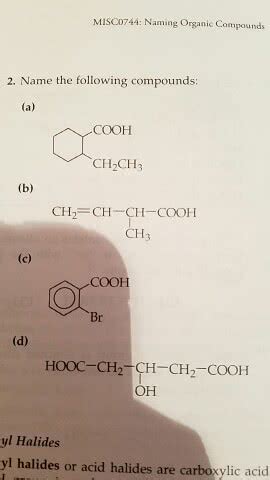 Oneclass Ll Name Following Compounds Misco Naming Organic