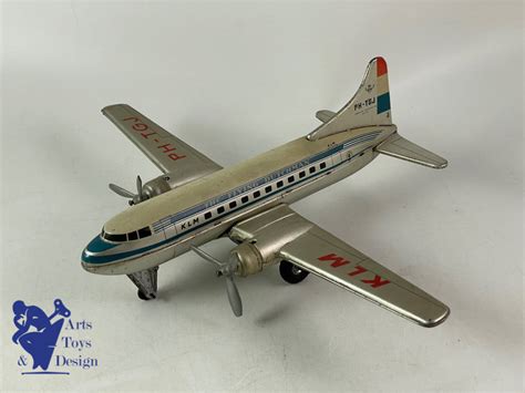 Tippco Tco Tin Plane Klm Friction W 31cm 1950 Arts Toys And Design