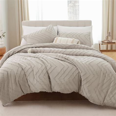 Oatmeal Comforter Full Size 3pcs Boho Comforter Set Full Beige Farmhouse Bedding Sets Queen