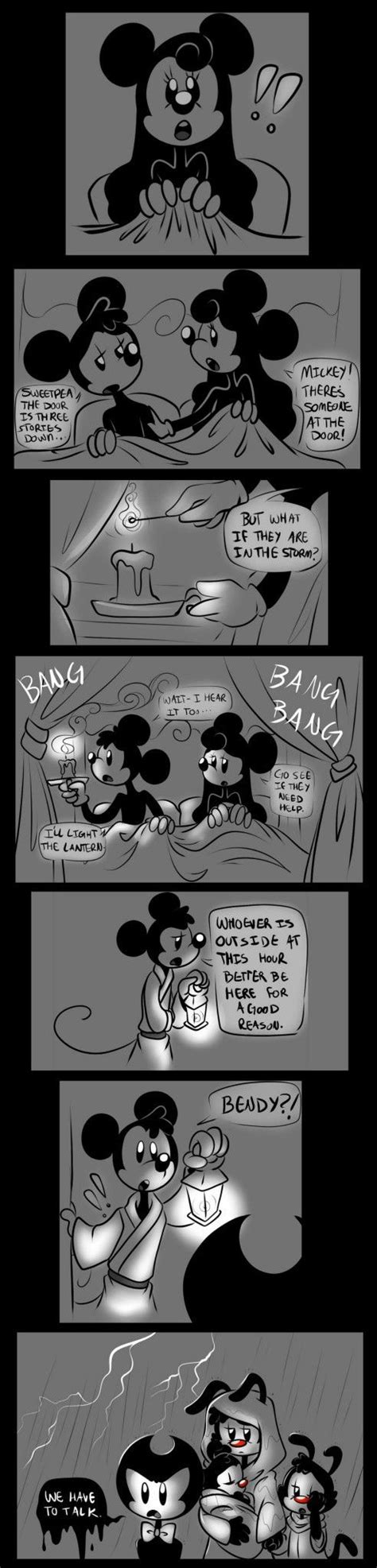 The Storyboard For Mickey Mouse Is Shown In Black And White