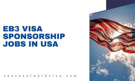 EB3 Visa Sponsorship Jobs In USA 2025 Apply Now