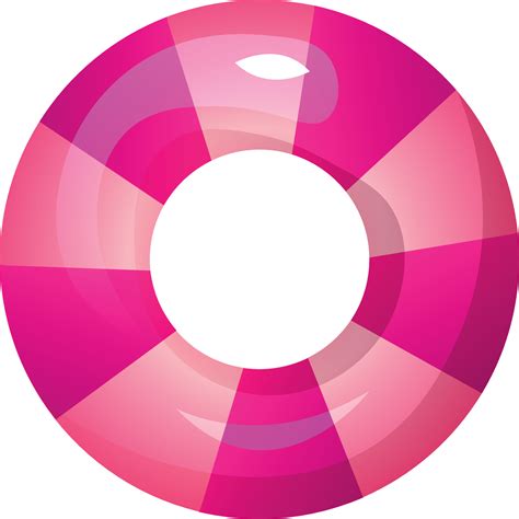 Pink Rubber Swim Rings For Water Floating Swimming Circle Lifesaver