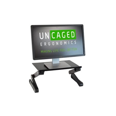 Uncaged Ergonomics Workez Monitor Stand Adjustable Height Single