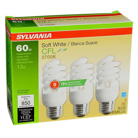 Sylvania Soft White Watt Cfl Light Bulbs Shop Light Bulbs At H E B