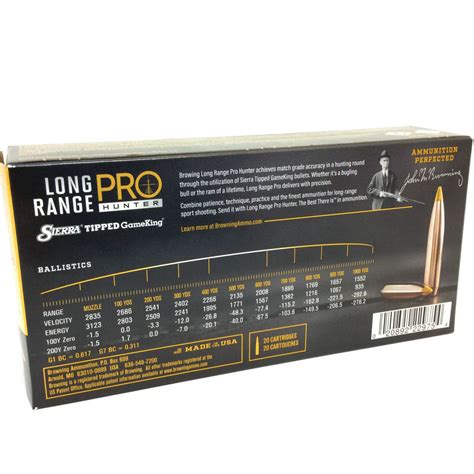 Browning 6 8 Western Ammo Long Range Pro Hunter 175 Gr Sierra Tipped Rifle Ammunition At